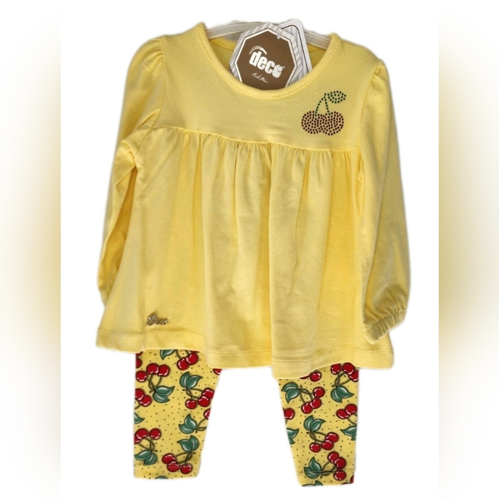 Baby Toddler 2 Pieces Set Long Sleeve Dress w/Pants Size 6-9 & 18-24 Months